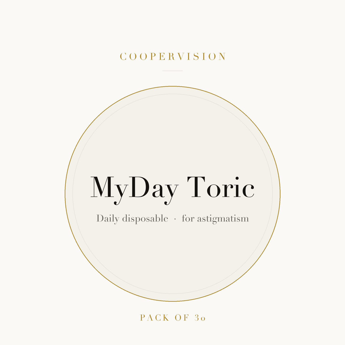 CooperVision MyDay Toric Contact Lenses on ivory plate