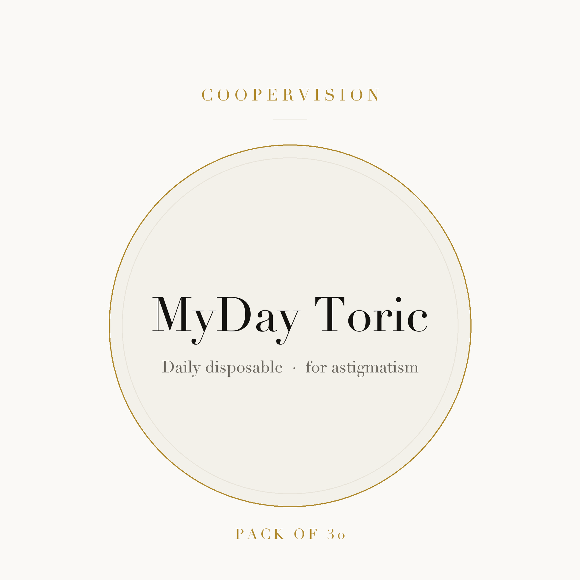 CooperVision MyDay Toric Contact Lenses on ivory plate