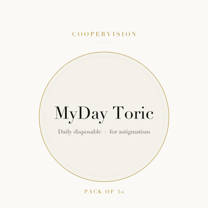 CooperVision MyDay Toric Contact Lenses on ivory plate