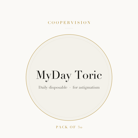 CooperVision MyDay Toric Contact Lenses on ivory plate