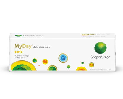 CooperVision MyDay Toric Contact Lenses box, front view