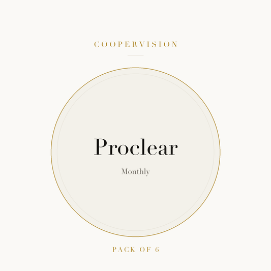 CooperVision Proclear Contact Lenses on ivory plate