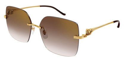 Cartier CT0359S Butterfly Sunglasses in Brown Gold, side view