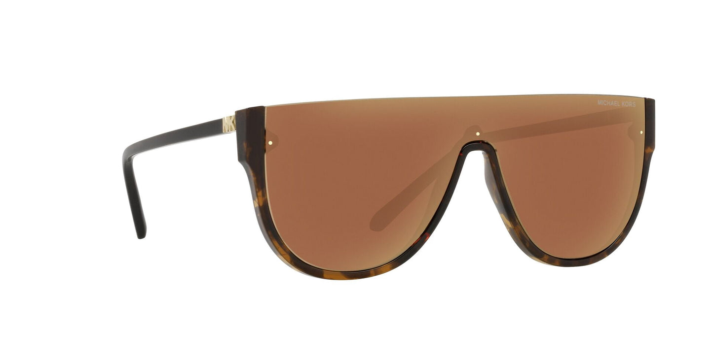Michael Kors MK2151/S Geometric Sunglasses in Brown Mirror / Dark Tortoise, side view