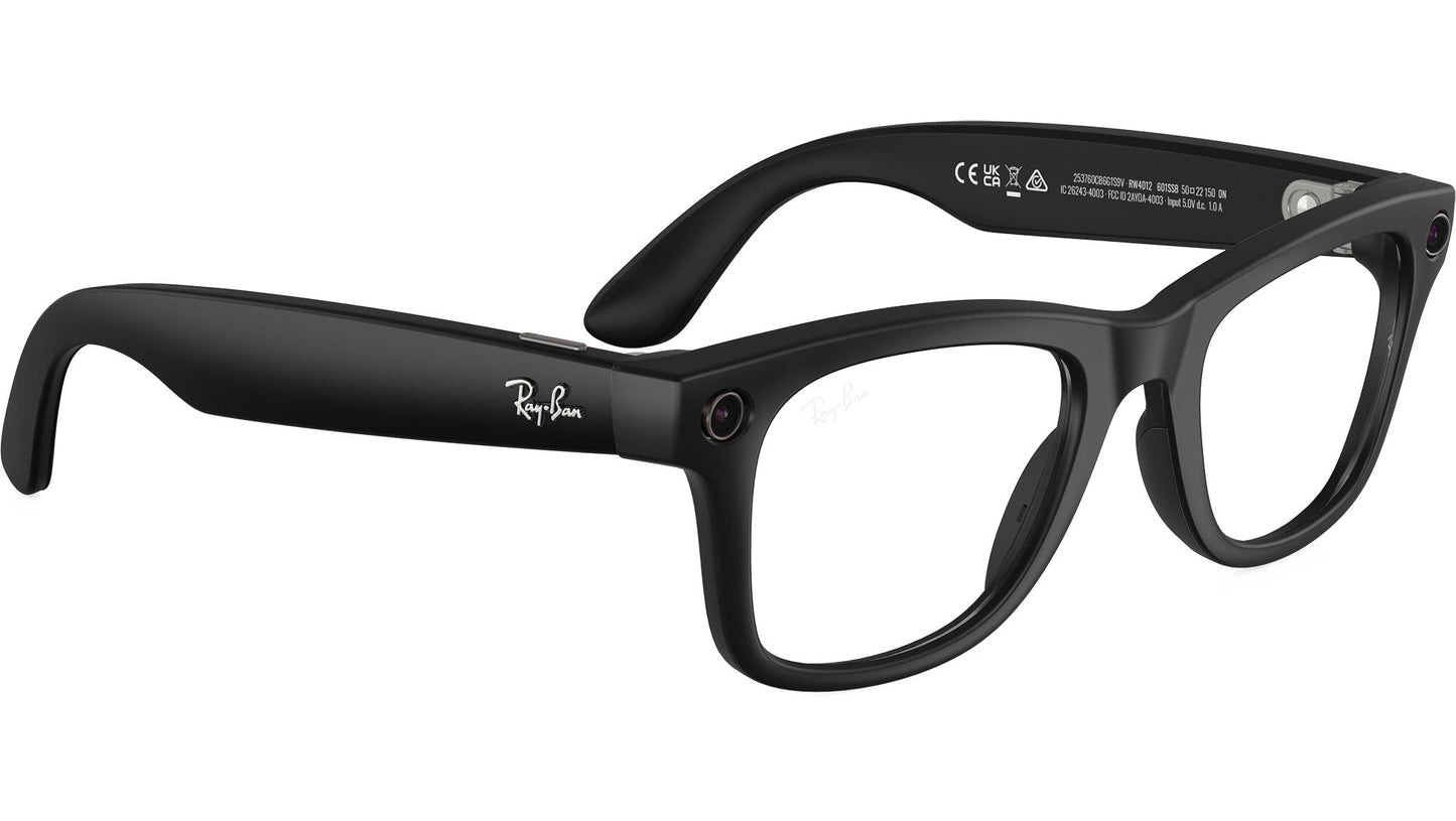 Rayban RW4012 in Clear Lenses With Matte Black Frame