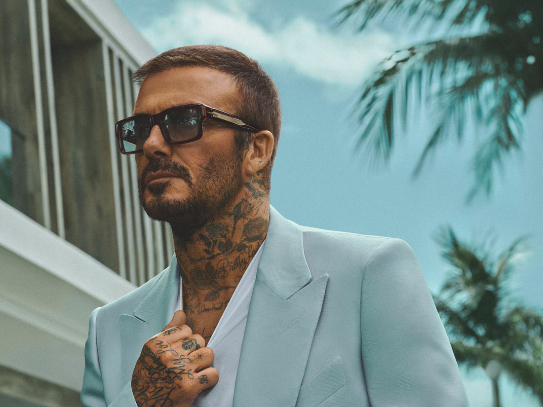 David Beckham Eyewear editorial campaign. Authentic David Beckham Eyewear eyewear at Opti Plaza.