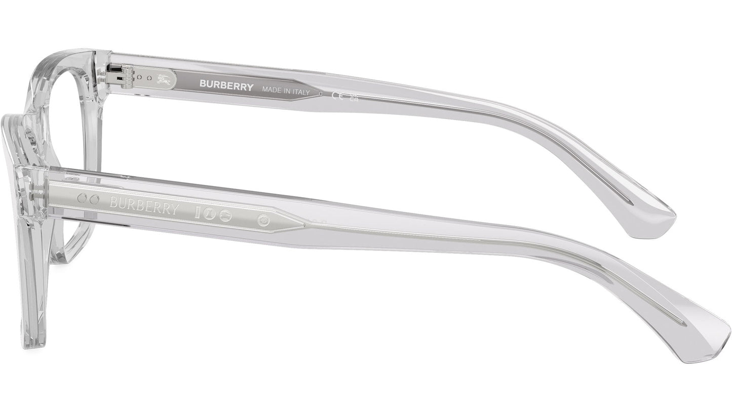 Burberry BE2445 Square Eyeglasses in Demo Lenses With Grey Frame, angle view