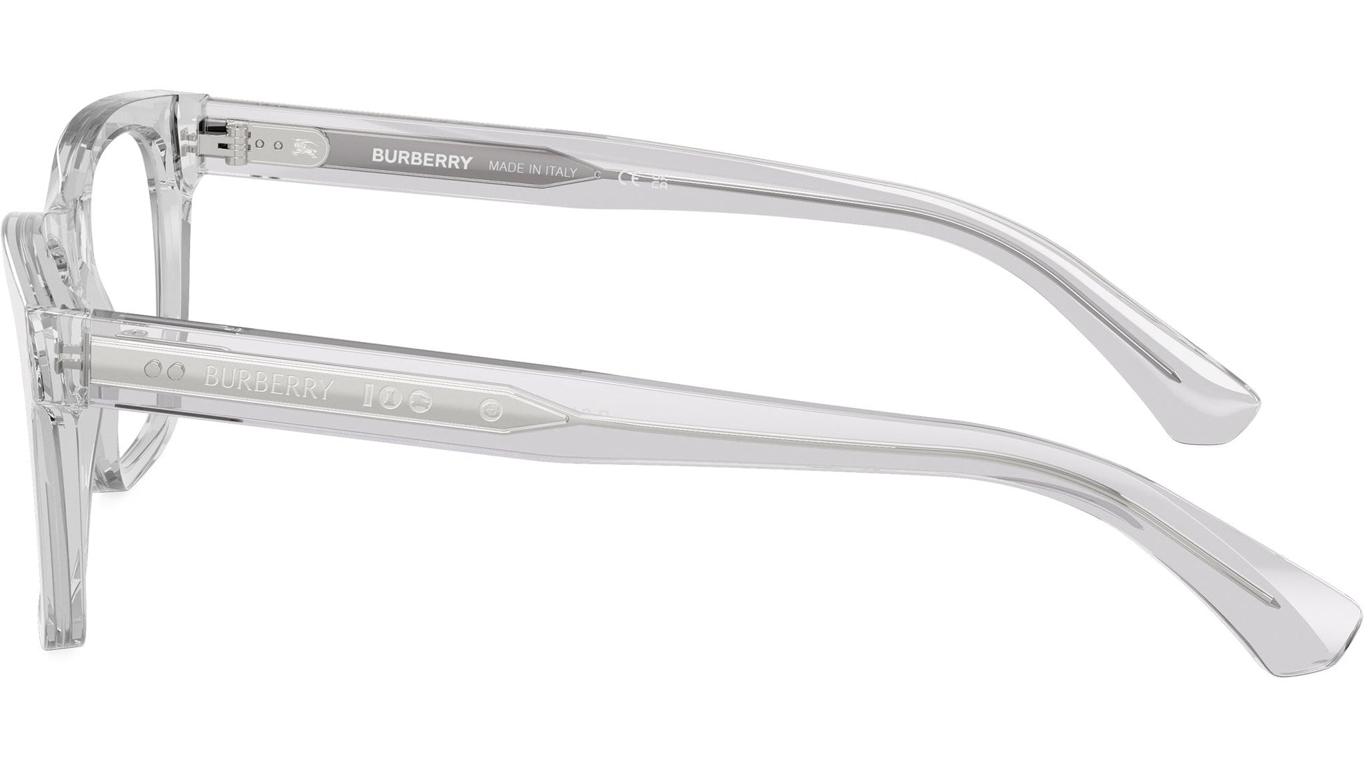 Burberry BE2445 Square Eyeglasses in Demo Lenses With Grey Frame, angle view