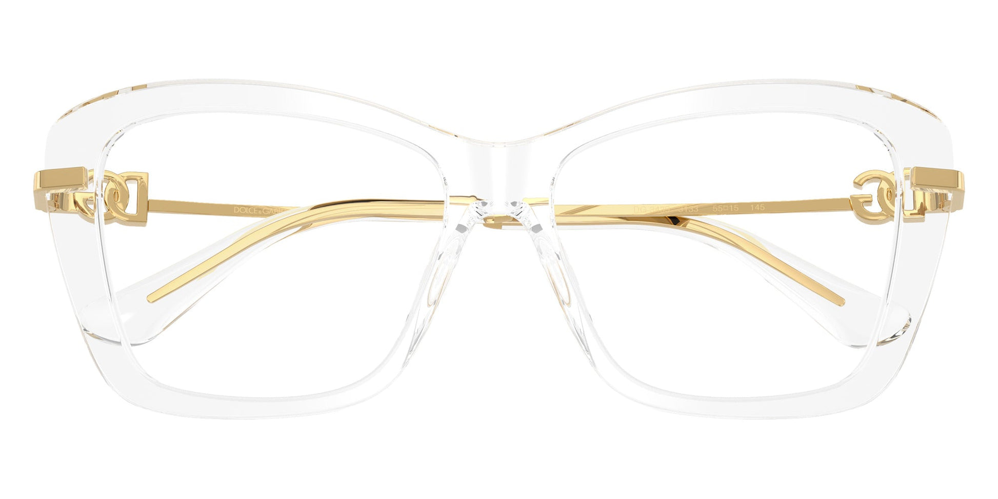 Dolce & Gabbana DG3439 Square Eyeglasses in Crystal, detail view