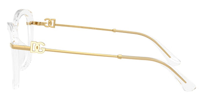 Dolce & Gabbana DG3439 Square Eyeglasses in Crystal, side view