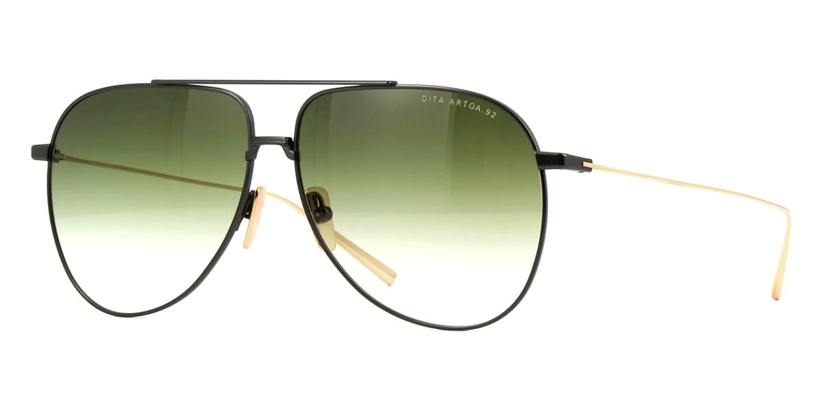 DITA ARTOA-92 Pilot Sunglasses in Green Gradient/Black Iron, front view