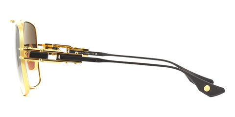 DITA GRAND EMPERIK Square Sunglasses in Grey Smoke Gradient / Yellow Gold Matte Black, side view