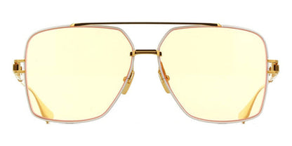 DITA GRAND EMPERIK Square Sunglasses in Apricot Orange / Matte White Yellow Gold, angle view