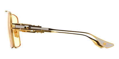 DITA GRAND EMPERIK Square Sunglasses in Apricot Orange / Matte White Yellow Gold, side view