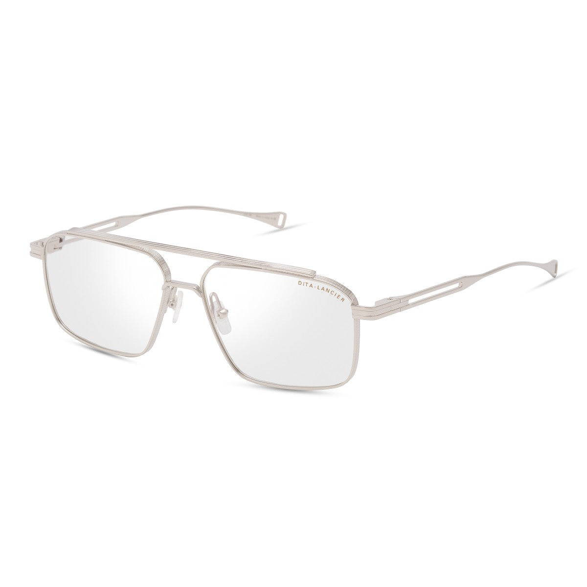 DITA DLX134 Pilot Eyeglasses in Silver, front view