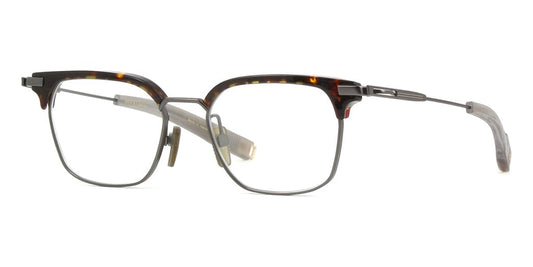 DITA DLX410 Square Eyeglasses in Tortoise Black Gunmetal, front view