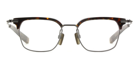 DITA DLX410 Square Eyeglasses in Tortoise Black Gunmetal, angle view