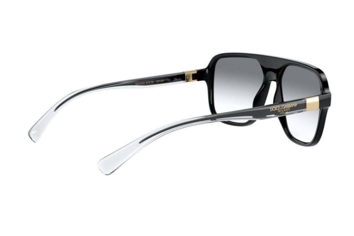 Dolce & Gabbana DG6134 Square Sunglasses in Blue Gradient / Black, detail view