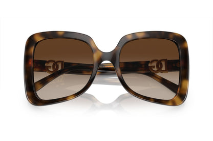 Dolce & Gabbana DG6193/S Butterfly Sunglasses in Gradient Dark Brown / Dark Tortoise (Havana), detail view