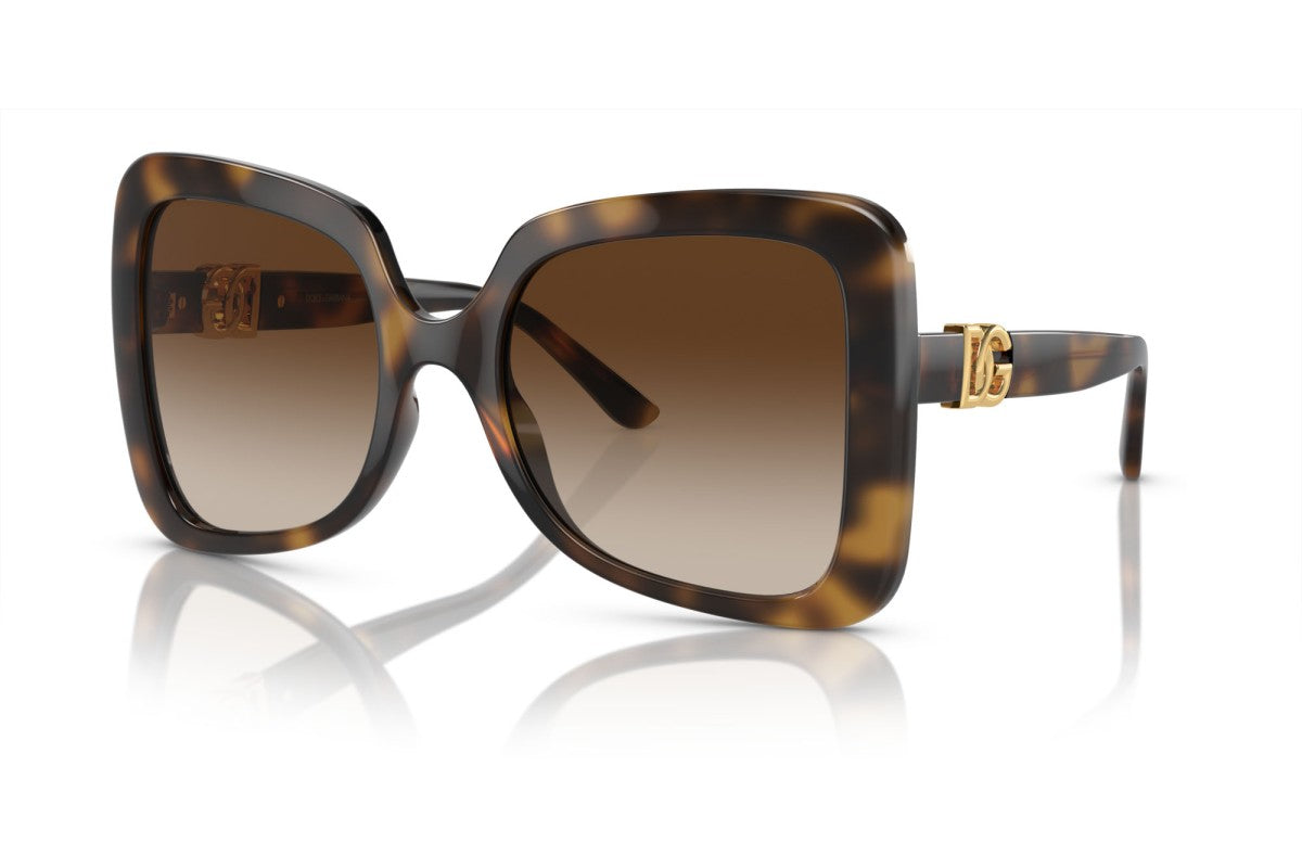 Dolce & Gabbana DG6193/S Butterfly Sunglasses in Gradient Dark Brown / Dark Tortoise (Havana), front view