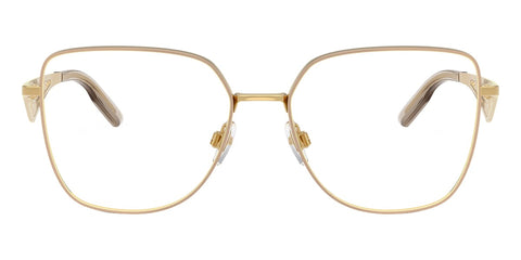 Dolce & Gabbana DG1358 Square Eyeglasses in Gold/Matte Beige, angle view