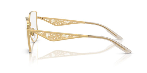 Dolce & Gabbana DG1358 Square Eyeglasses in Gold/Matte Beige, angle view