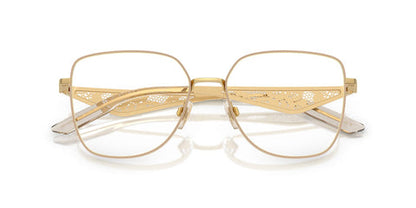 Dolce & Gabbana DG1358 Square Eyeglasses in Gold/Matte Beige, side view