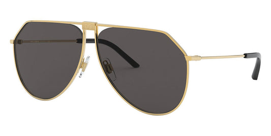 Dolce & Gabbana DG2248S Aviator Sunglasses in Grey/Gold, front view