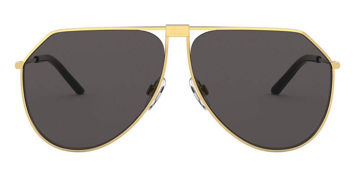 Dolce & Gabbana DG2248S Aviator Sunglasses in Grey/Gold, side view