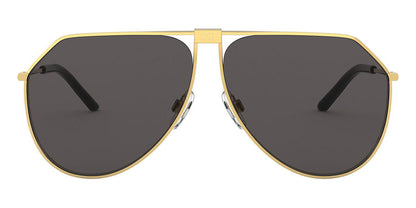 Dolce & Gabbana DG2248S Aviator Sunglasses in Grey/Gold, side view