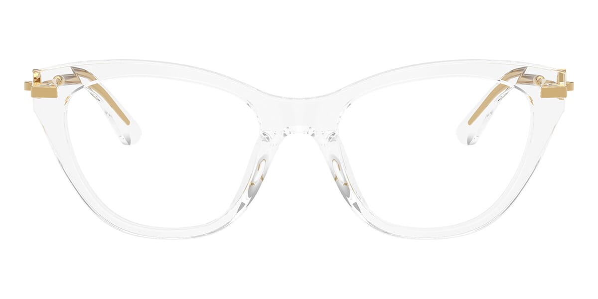 Dolce & Gabbana DG3428 Butterfly Eyeglasses in Crystal, angle view