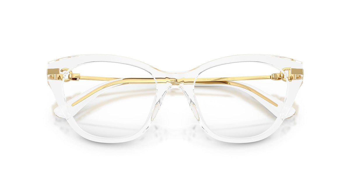 Dolce & Gabbana DG3428 Butterfly Eyeglasses in Crystal, back view
