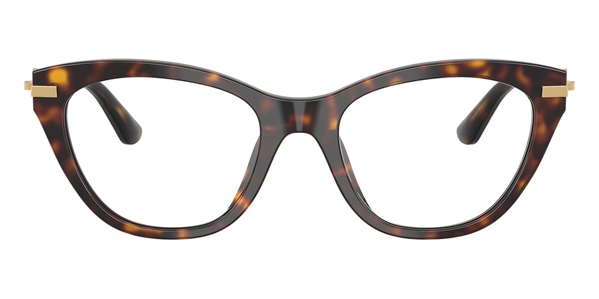 Dolce & Gabbana DG3428 Butterfly Eyeglasses in Havana, angle view