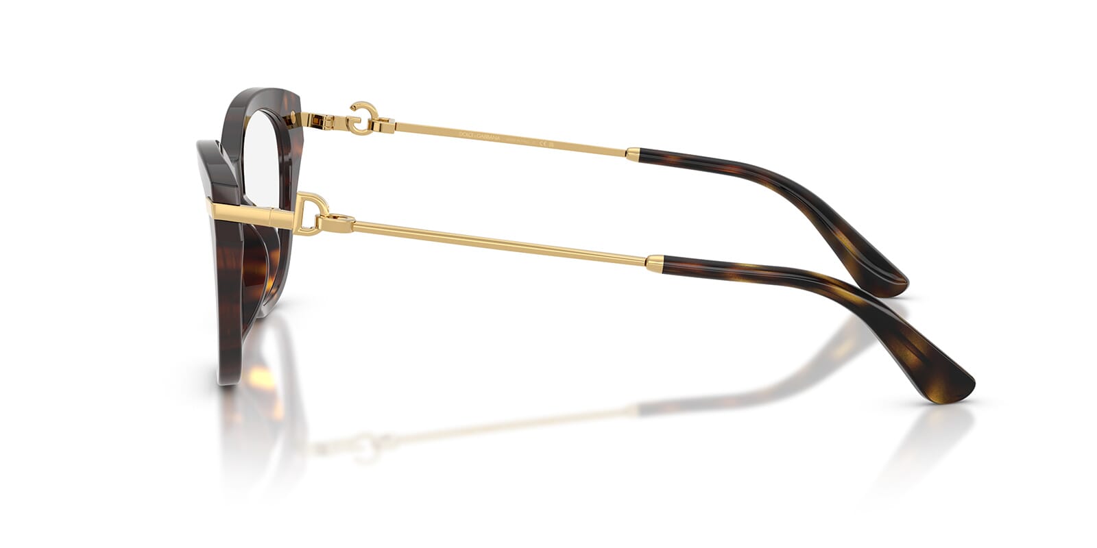 Dolce & Gabbana DG3428 Butterfly Eyeglasses in Havana, side view