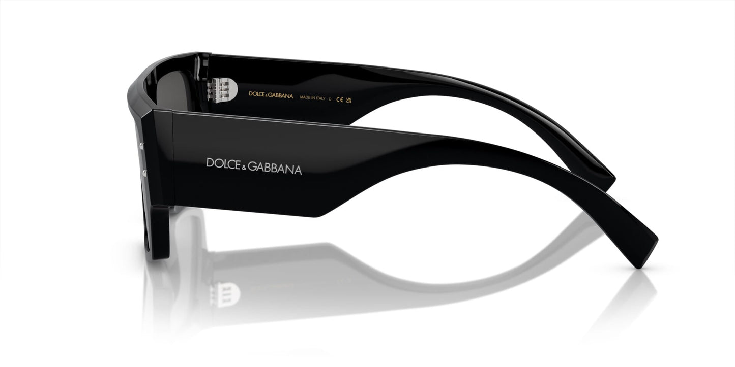 Dolce & Gabbana DG4459/S Square Sunglasses in Dark Grey / Black, side view
