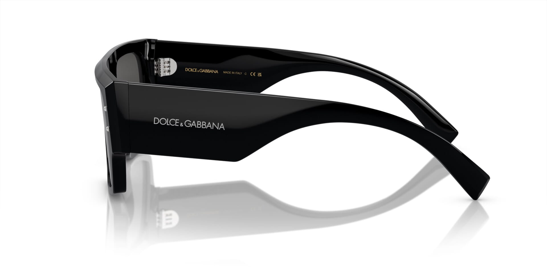 Dolce & Gabbana DG4459/S Square Sunglasses in Dark Grey / Black, side view