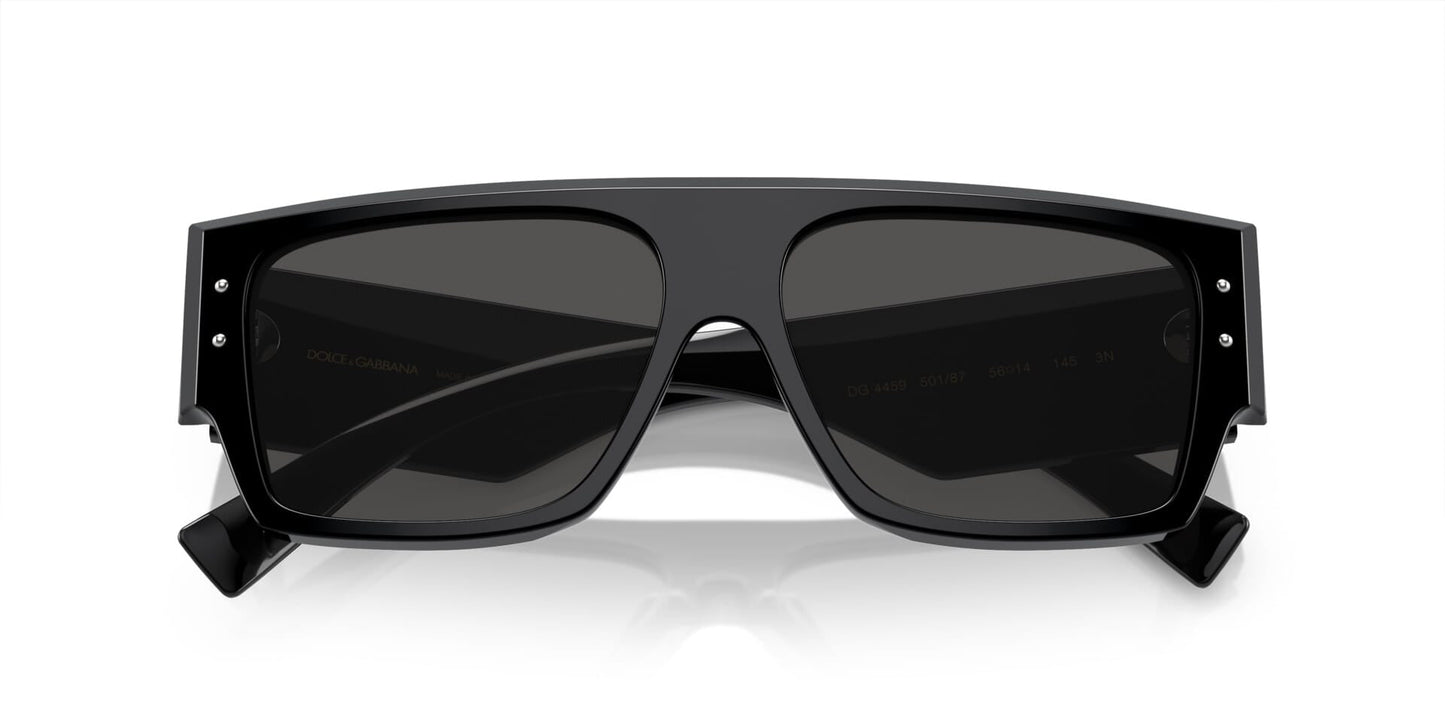 Dolce & Gabbana DG4459/S Square Sunglasses in Dark Grey / Black, back view