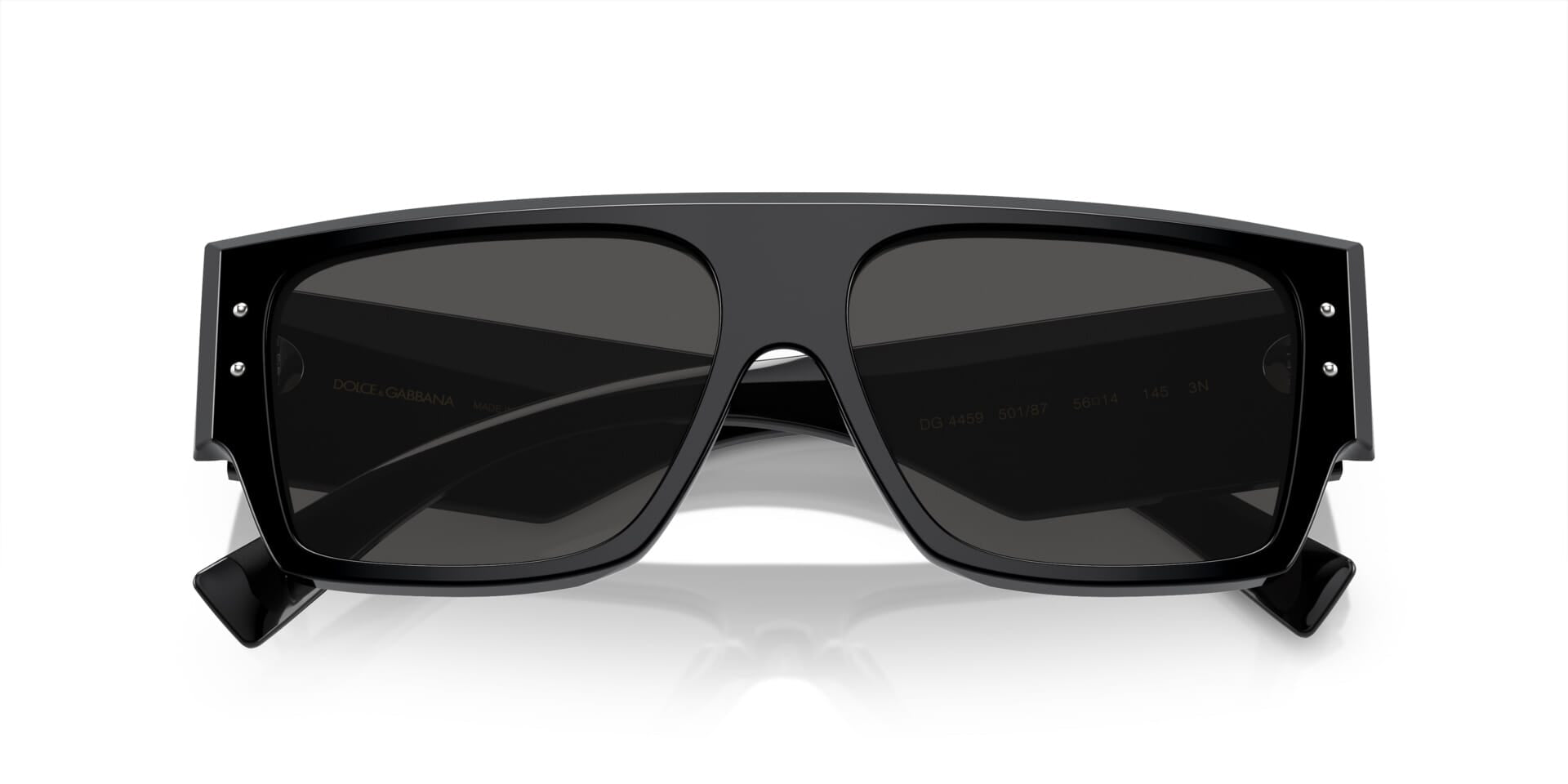 Dolce & Gabbana DG4459/S Square Sunglasses in Dark Grey / Black, back view