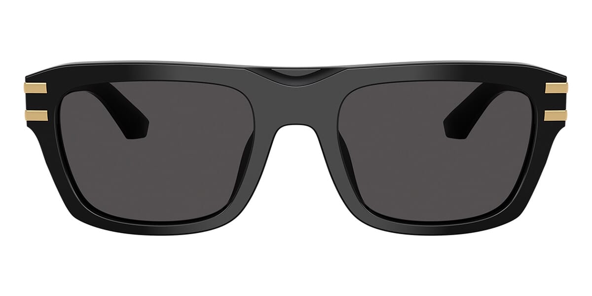 Dolce & Gabbana DG4496 Rectangle Sunglasses in Dark Grey/Black, angle view