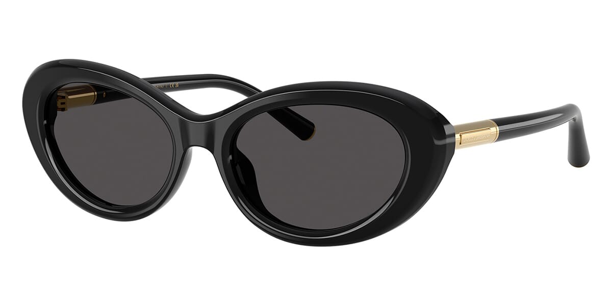Dolce & Gabbana DG4519 Cat Eye Sunglasses in Dark Grey Black, front view