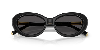 Dolce & Gabbana DG4519 Cat Eye Sunglasses in Dark Grey Black, back view