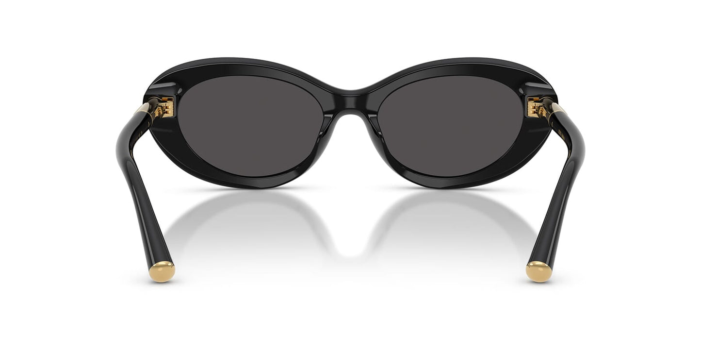 Dolce & Gabbana DG4519 Cat Eye Sunglasses in Dark Grey Black, detail view
