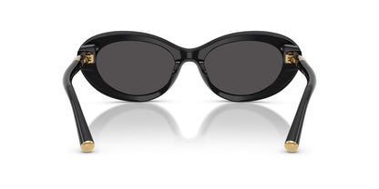 Dolce & Gabbana DG4519 Cat Eye Sunglasses in Dark Grey Black, detail view