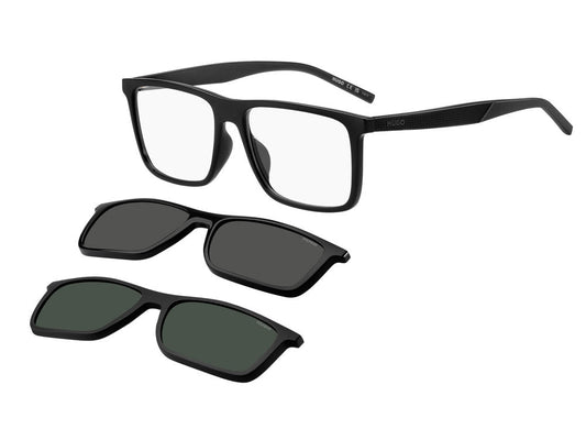 Hugo Boss HG1331/G/CS2 Rectangle Sunglasses in Black, side view