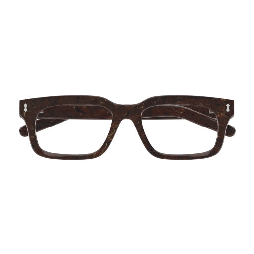 Gucci GG1711S in Clear Lenses With Brown Frame, side view