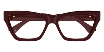 Cartier CT0590O Cat Eye Eyeglasses in Burgundy, front view