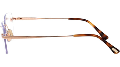 Tom Ford TF6117B Rectangle Eyeglasses in Shiny Rose Gold, detail view