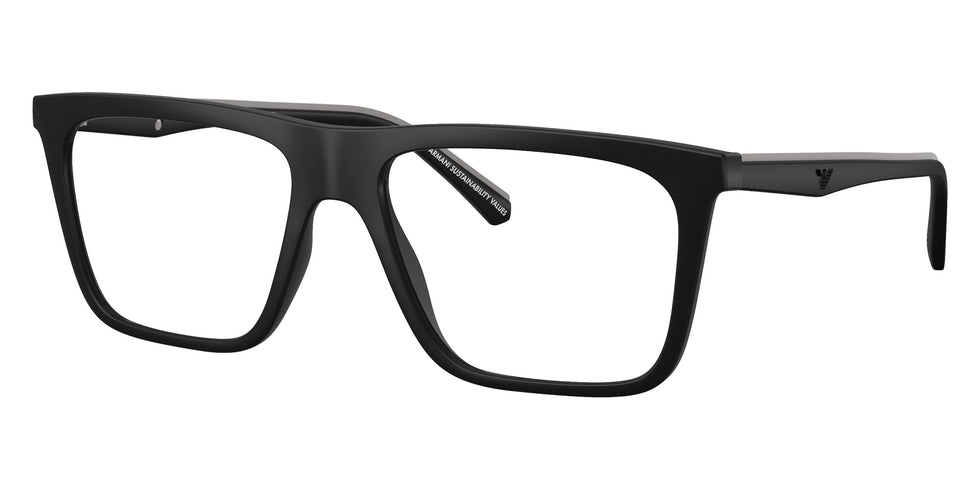 Emporio Armani EA4258 Square Sunglasses in Matte Black, side view