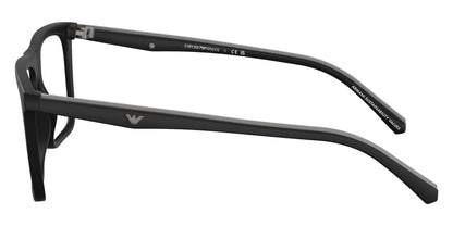 Emporio Armani EA4258 Square Sunglasses in Matte Black, angle view