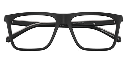 Emporio Armani EA4258 Square Sunglasses in Matte Black, detail view